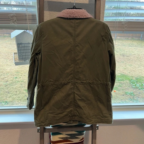 Madewell women’s Sherpa trimmed surplus jacket size small - Picture 3 of 11